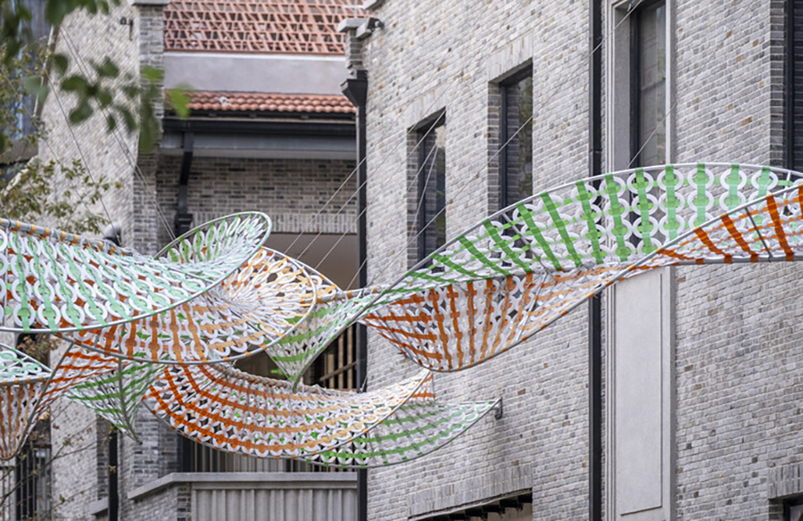 Embracing Tradition and Futurism: The Weaving Double Helix Installation